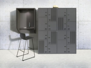 Quadro Lockers beregnet til opbevaring i lækkert i design.
