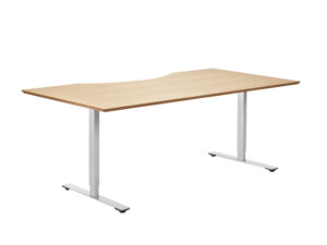 MG Hæve sænkebord | motoriseret stel med højdejustering, stor laminat bordplade, solid konstruktion og testet til professionel brug for ergonomisk kontormiljø