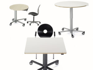 RondoLift lærerkateder | mobilt undervisningsbord med hjul og højdejustering der gør det nemt at skifte mellem siddende og stående arbejde