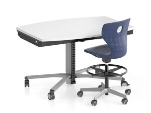 RondoLift kateder med hjul | fleksibelt bord med låsbare hjul der gør det let at flytte og tilpasse indretningen i klasselokaler